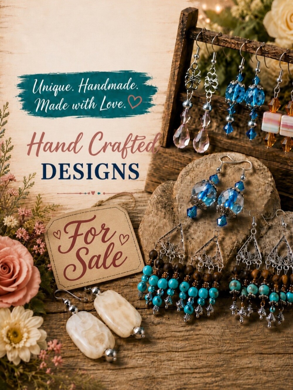 Check Out My Closet-Hand Crafted Bracelets & Earrings!!